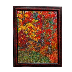 Signed Mid Century Oil on Panel Painting