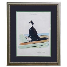 Vintage L'Album des Sports SEM (Georges Goursat) Caricature Print