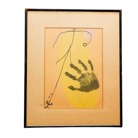 After Joan Miro (1893-1983, Spanish) Mixed Media Lithograph