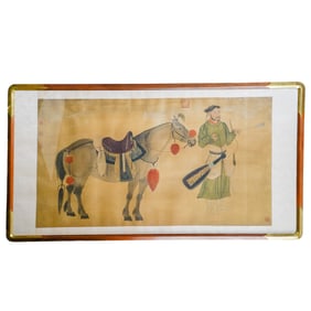 Chinese Ink and Color Painting On Silk