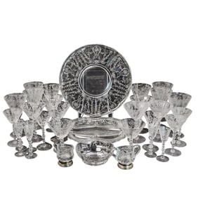 (33 Pc) Vintage Cambridge Glass Set