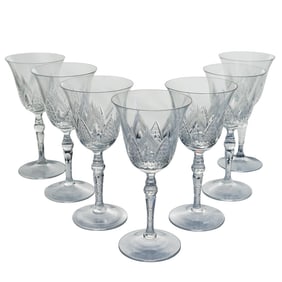 (7 Pc) Vintage Cut Crystal Cordial Glasses
