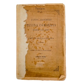 Antique Latin Edition of Dante's Divine Comedy