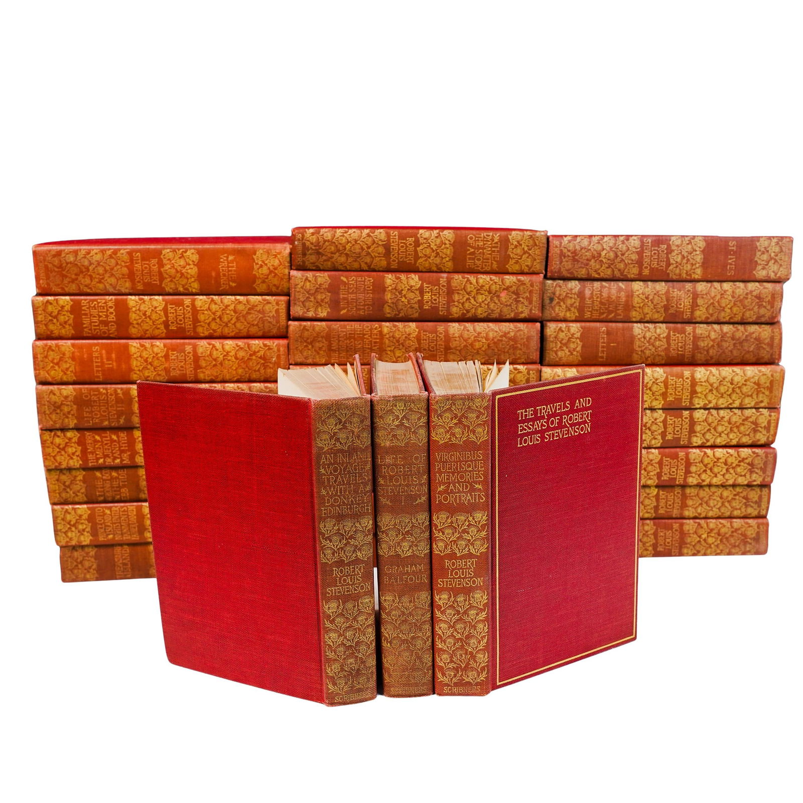 (22 pcs) The Novels and Tales of Robert Louis Stevenson (Scottish, 1850-1894) (1 of 10)