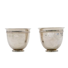 (2 Pcs) Christian Dior Silver Plated Cups