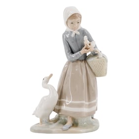 Lladro "Shepherdess with Ducks" Porcelain Figure