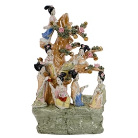 Hand Painted Porcelain Geisha Money Tree