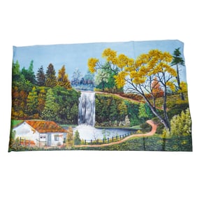 Signed Landscape Large Oil on Canvas
