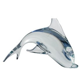 Price Creations Clear Glass Dolphin Figure