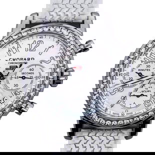 Chopard Mille Miglia Chronographic Watch: Chopard Mille Miglia Chronographic Watch21st Century, SwissChopard Mille Miglia Chronographic womens watch, with self winding automatic chronometer movement. Featuring a polished stainless steel case