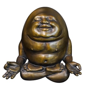 Kimber Fiebiger (American, 20th Cent.) Bronze Buddha Sculpture