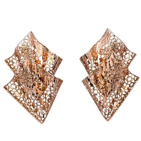 14k Gold Abstract Stud Earrings