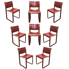 (8 Pcs) Tito Agnoli (Italian, 1931-2012) for Matteo Grassi Sistina Dining Chairs