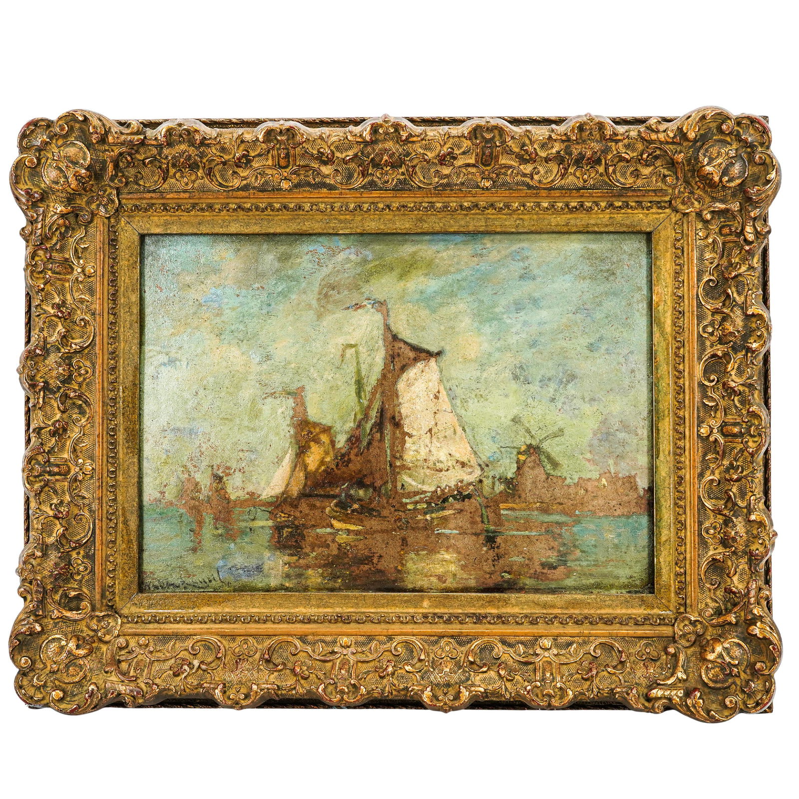 Walter Franklin Lansil (American, 1846-1925) Oil On Board (1 of 6)