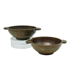 Pair of Ferdinand Barbedienne (French, 1810-1892) Bronze Bowls