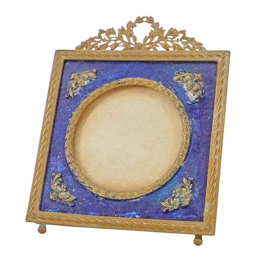 French Louis XVI Style Bronze Miniature Portrait Frame (1 of 5)