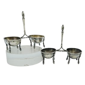 Pair of 19th Cent. Sterling Silver Condiment Bowls