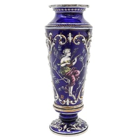 Antique Viennese Enamel Bud Vase