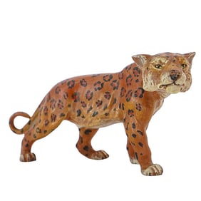 Antique Austrian Cold Painted Bronze Miniature Jaguar