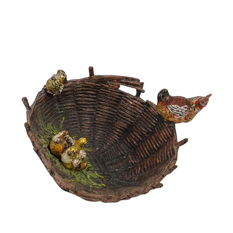 Franz Bergman (Austrian, 1861-1936) Cold Painted Bronze Nest (1 of 5)