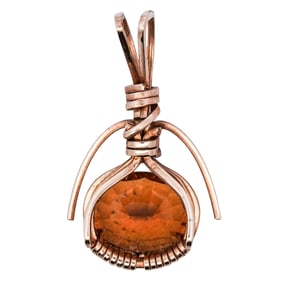 14k Gold and Citrine Pendant