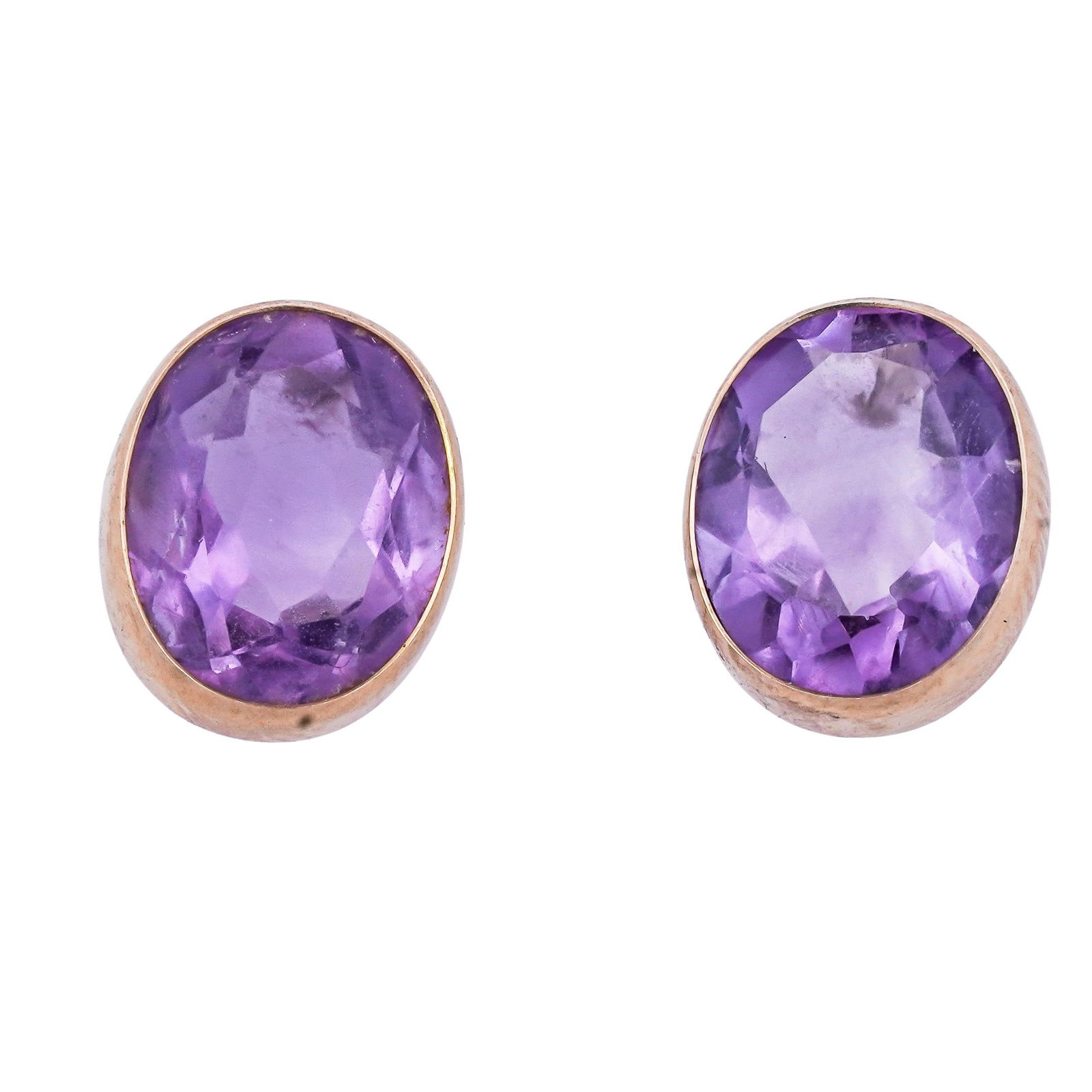 14k Gold and Amethyst Stud Earrings (1 of 5)