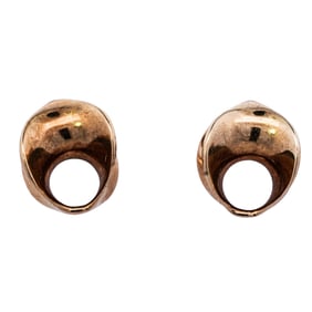 Modernist 18k Gold Stud Earrings