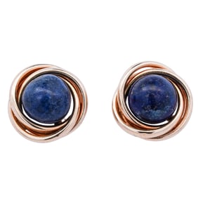 14k Gold and Lapis Lazuli Earrings