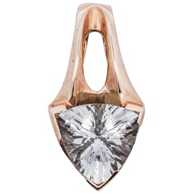 14k Gold and Topaz Pendant