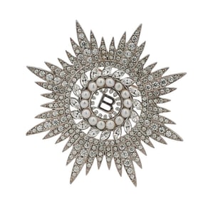 Balenciaga Palladium Plated Stass Pin