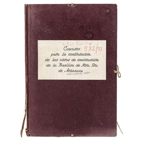 Antique Contract for Construction of Spanish Basilica