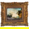 19th Century French School Oil On Canvas Landscape