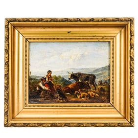 Frederik Lodewijk Huygens (Dutch, 1802-1842) Oil On Wood