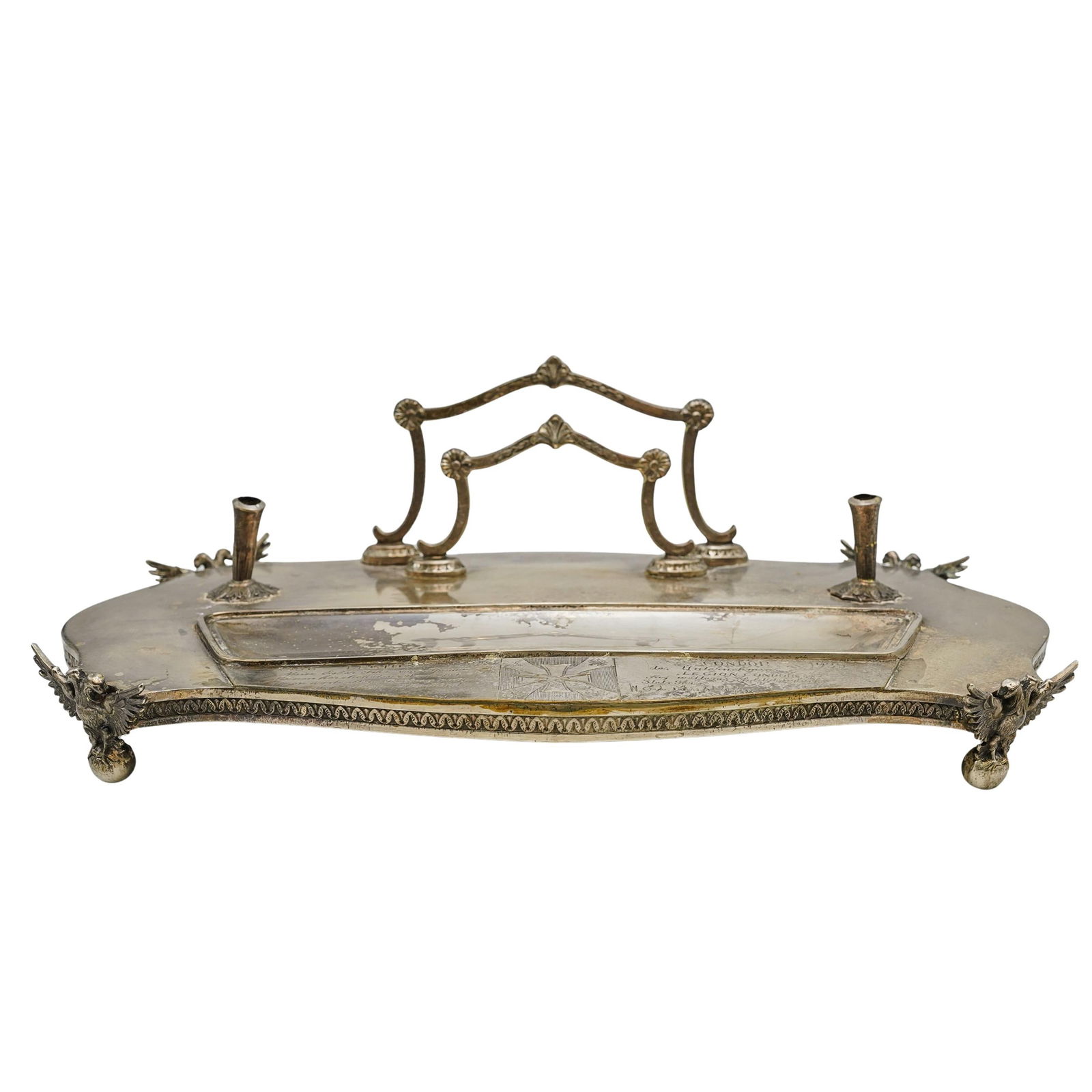 Sterling Silver Von Richthofen and Ritter Von Thoma Condor Legion Desk Set (1 of 8)