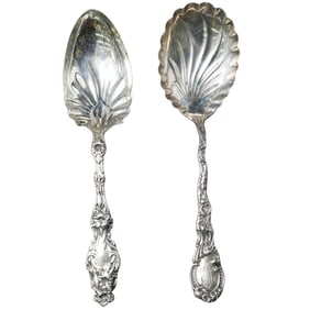 (2 Pc) Sterling Silver Serving Spoons