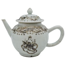 Chinese Qianlong Crowned Juno Porcelain Teapot