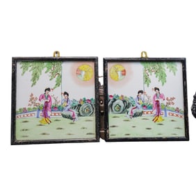 Pair of Antique Chinese Porcelain Plaques