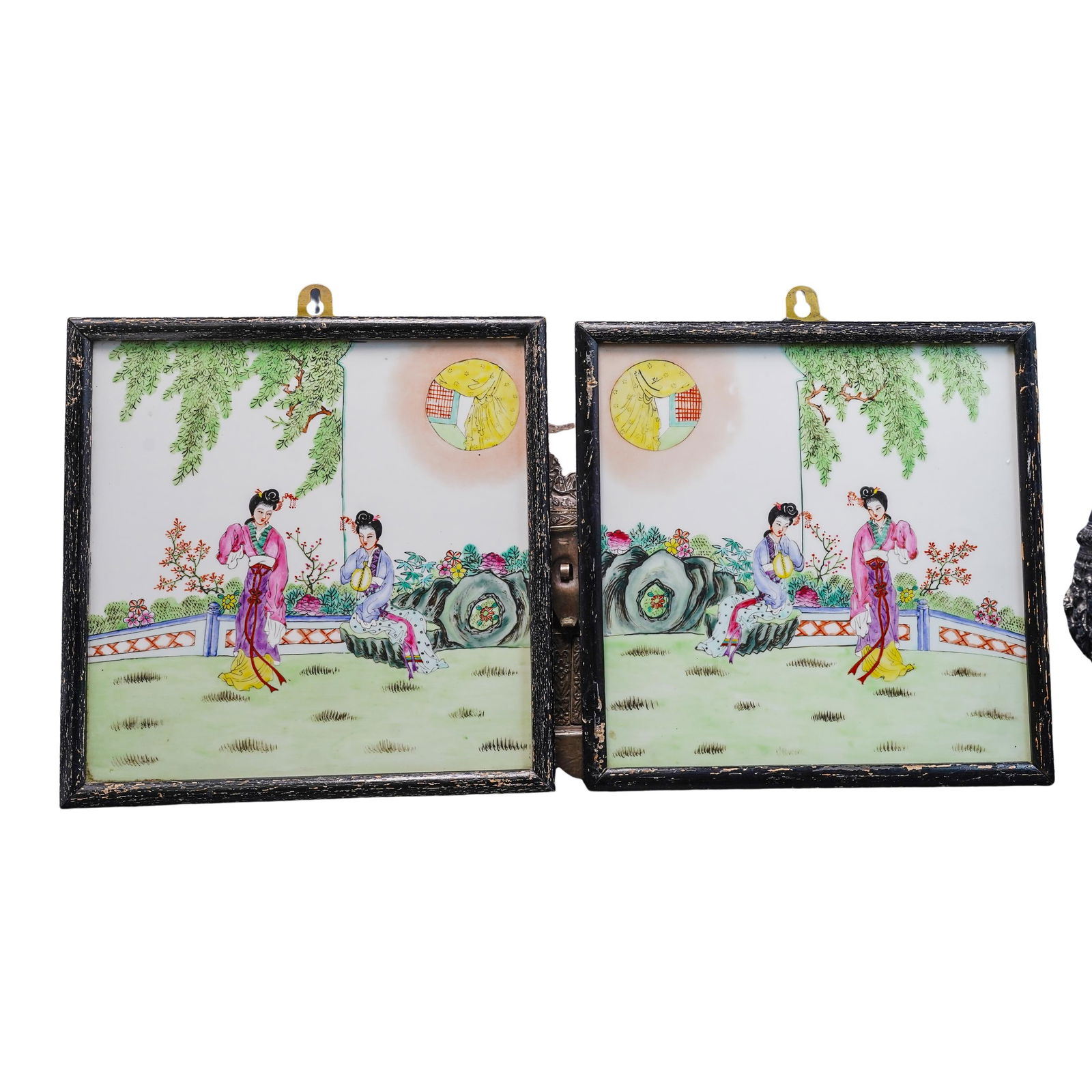 Pair of Antique Chinese Porcelain Plaques (1 of 7)