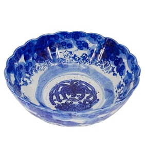 Antique Chinese Blue and White Porcelain Bowl