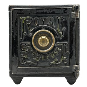 Antique Cast Iron Royal Safe Deposit Bank