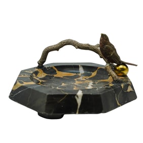 Austrian Bronze and Portero Marble Ashtray