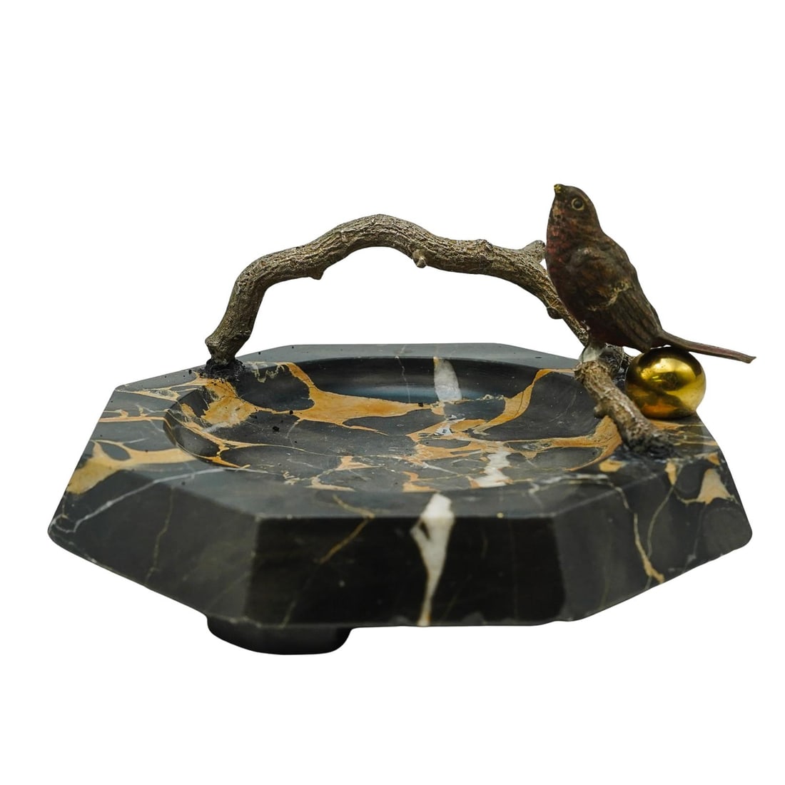 Austrian Bronze and Portero Marble Ashtray (1 of 6)