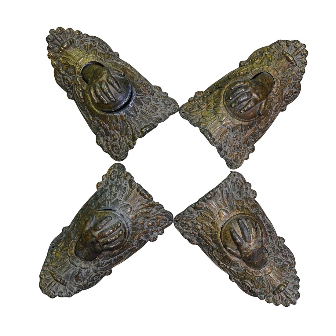 (4 Pcs) Vintage European Brass Billiard Table Pockets (1 of 6)