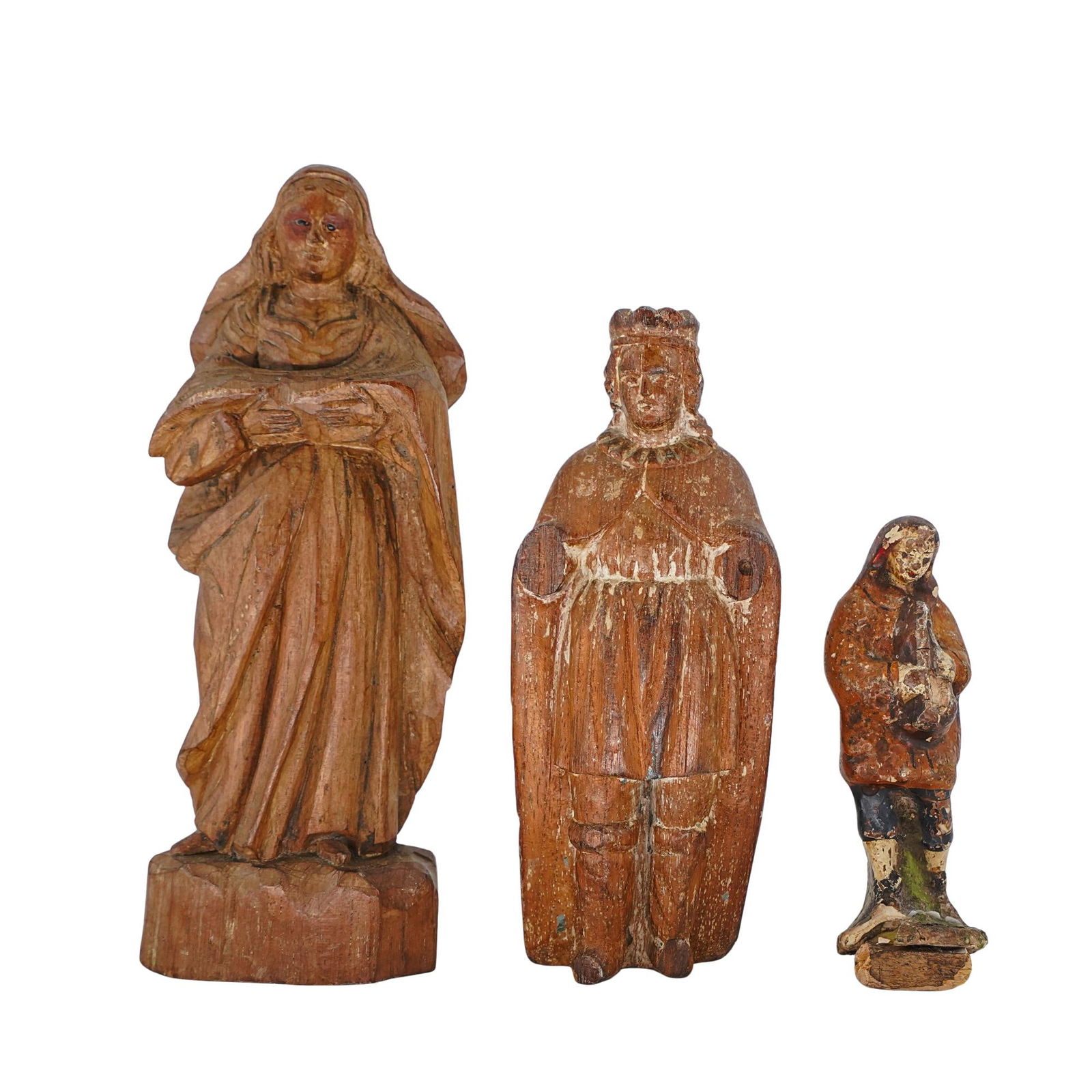 (3 Pc) 18th Cent. Santos Figures (1 of 10)