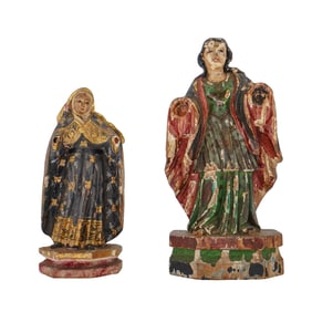 (2 Pc) 18th Cent. Santos Figures