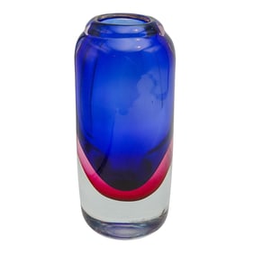Vintage Murano Sommerso Glass Vase