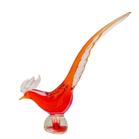 Murano Sommerso Art Glass Bird