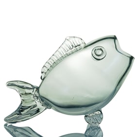 Vintage Art Glass Fish Bowl