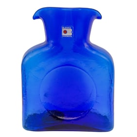 Blenko Cobalt Blue Glass Water Pitcher