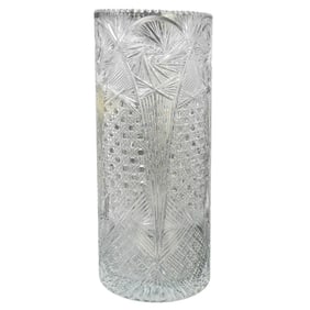Large American Brilliant Cut Glass Vase